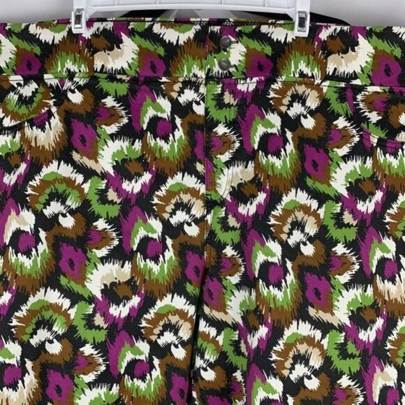 Terra & Sky Plus Size 3X Skinny Mid-Rise Pants Multicolor Pattern - Picture 2 of 7